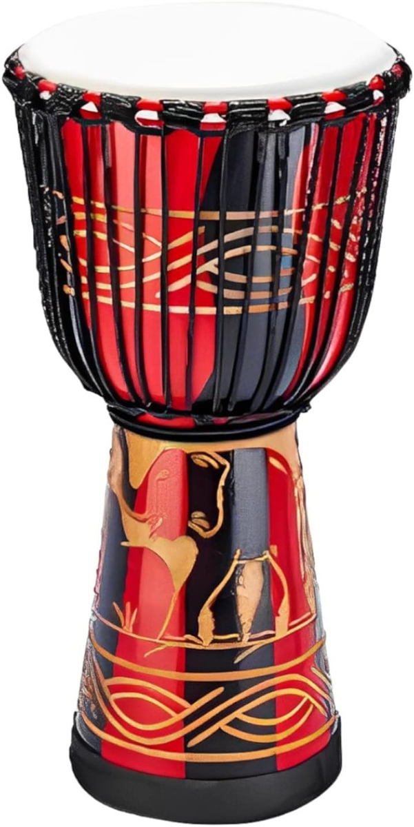 ジャンベ 大 8インチ 楽器 太鼓 民族楽器 ハンドドラム パーカッション アフリカン( アフリカン(象の彫刻) 直径20cm，高さ4)