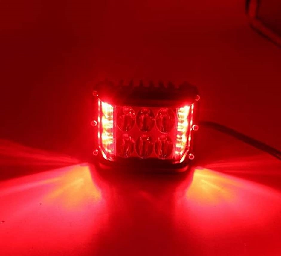 最大57%OFFクーポン 72w ランクル 投光器 ホワイトxレッド JB33 LED ワークライト 作業灯 集魚灯 JB23 前照灯 等 車載  高輝度 ホワイト フォグランプ JB43 2個セット 24v ジムニー 12v レッド 左右 車用品