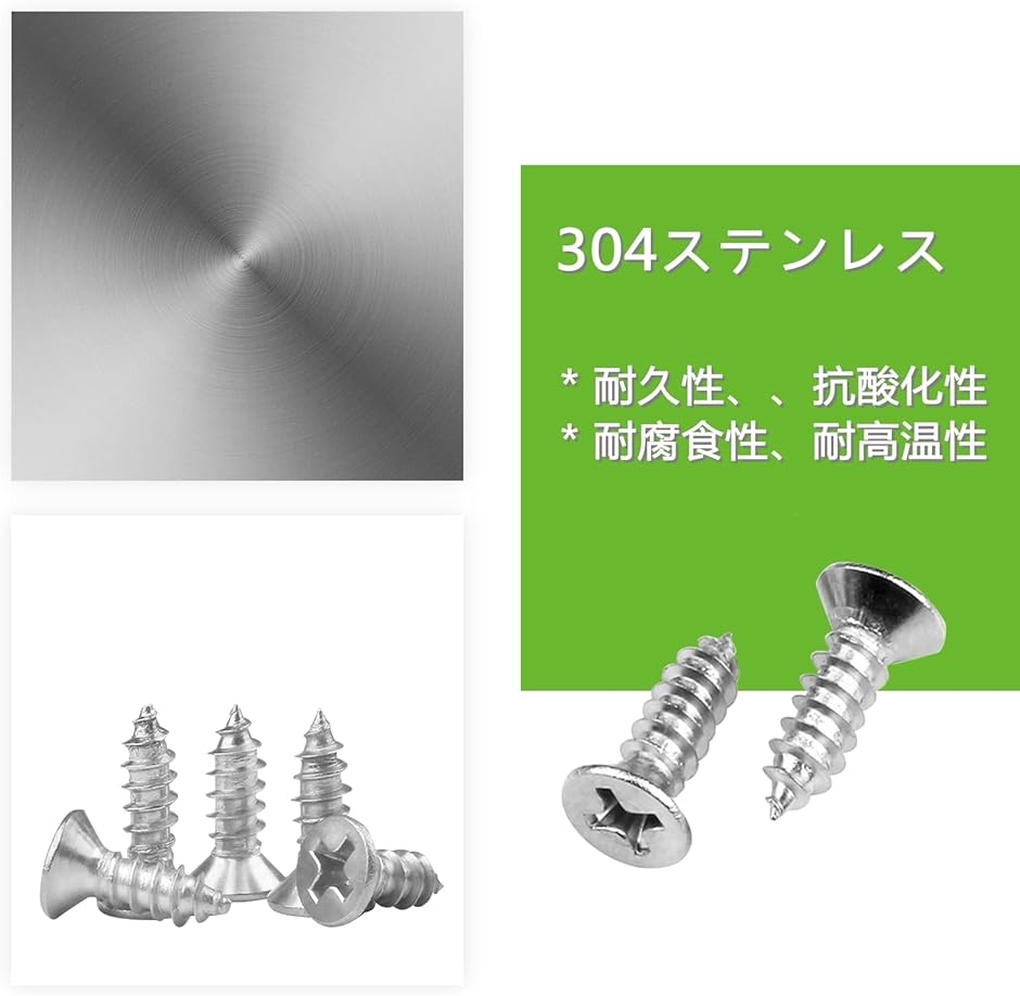 木ネジセット 100本入 木ねじ 十字穴付皿 SUS304 ステンレス