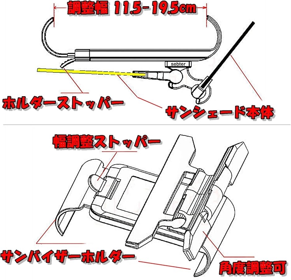 カーペンターサンバイザー② サンバイザー 日よけ カーバイザー 車用 サンシェード 昼夜兼用 ダブル