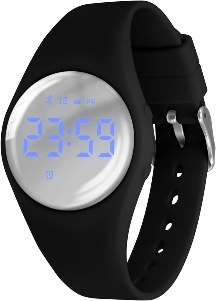 子供腕時計 キッズ 子供用スマートウォッチ活動量計 デジタル腕時計 多機能防水 MDM( DJ-Black)