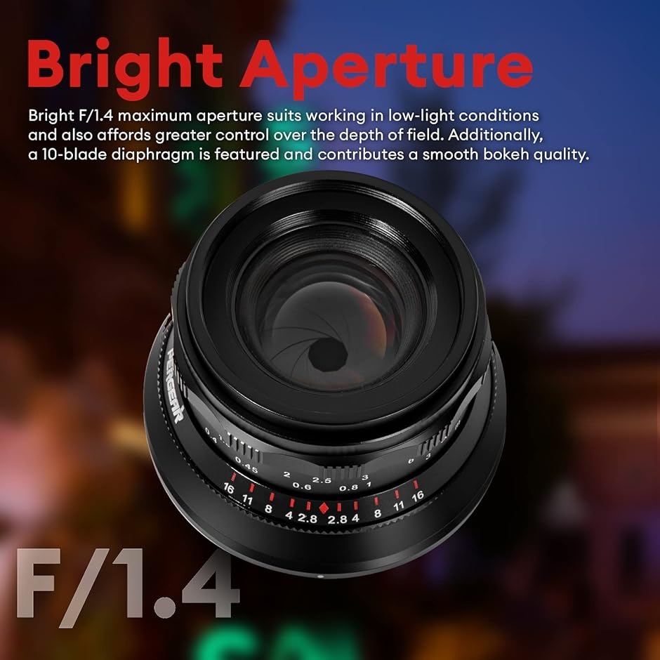 35mm F1.4 フルサイズ マニュアルフォーカスレンズ 単焦点レンズ( ブラック,  Eマウント)｜horikku｜04