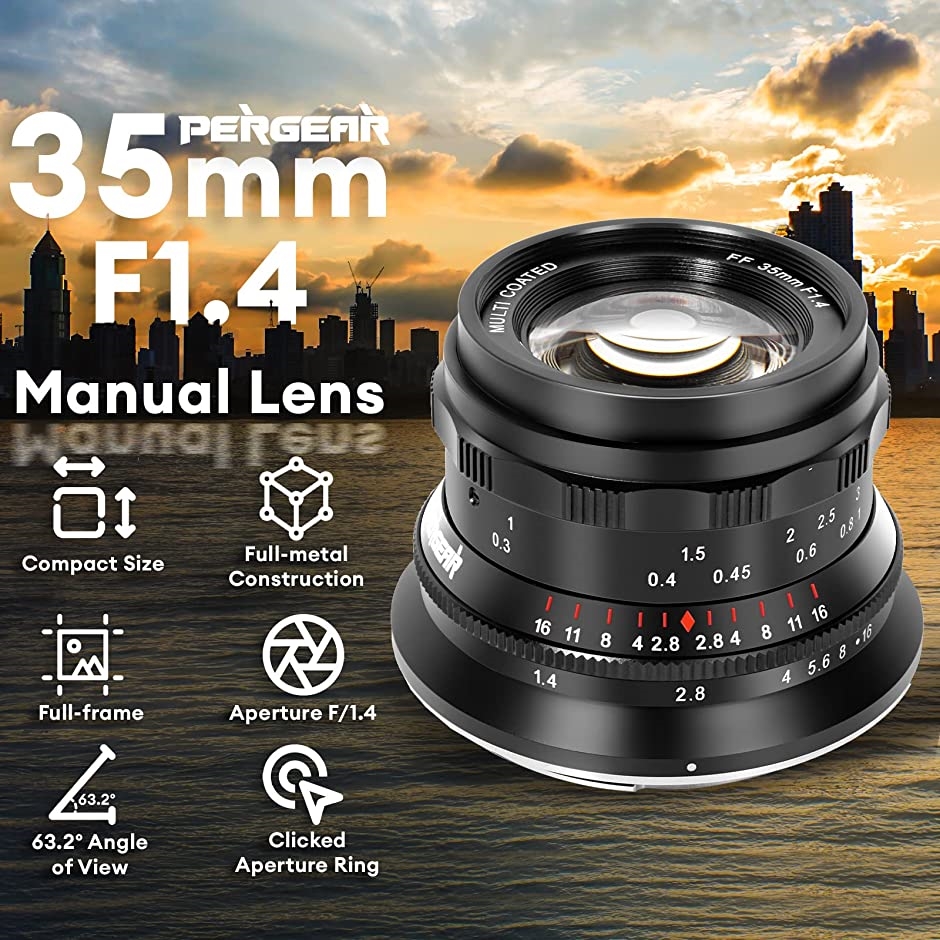 35mm F1.4 フルサイズ マニュアルフォーカスレンズ 単焦点レンズ EOS-Rマウント( EOS-Rマウント)｜horikku｜02