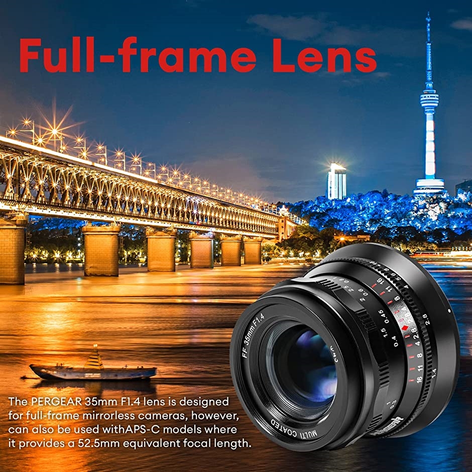 35mm F1.4 フルサイズ マニュアルフォーカスレンズ 単焦点レンズ EOS-R