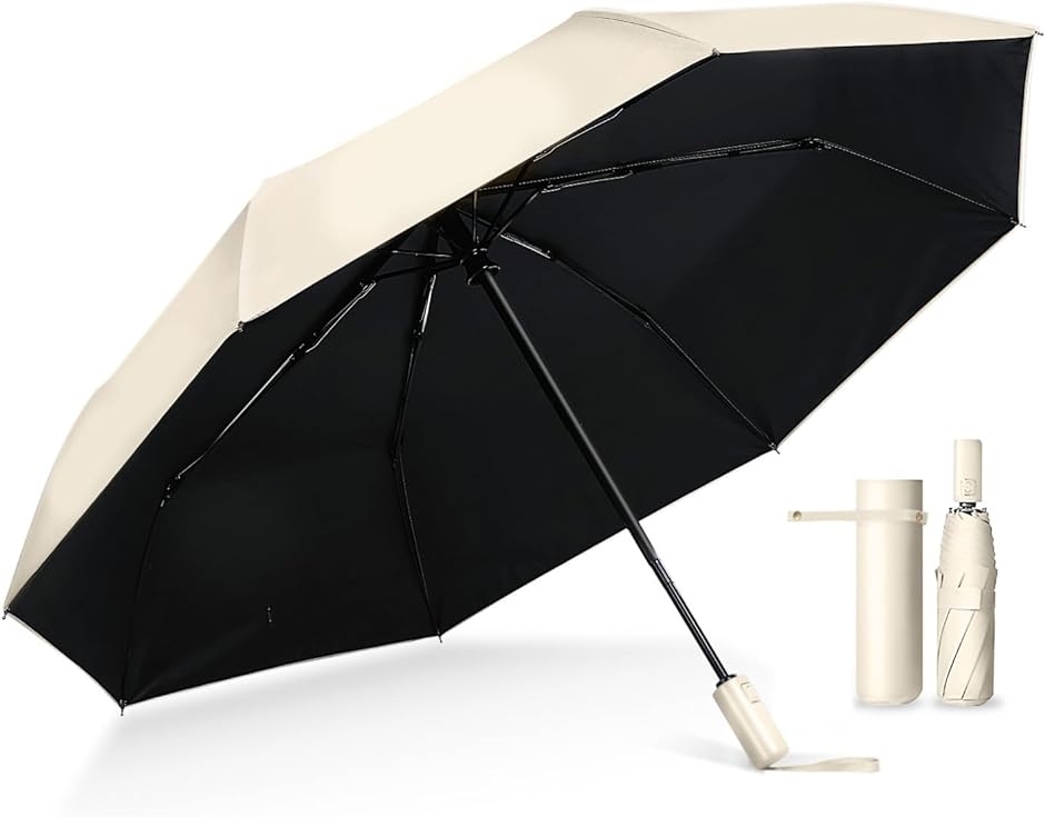 母の日 日傘( モカベージュ,  開閉時のサイズ：傘直径97cm 高さ55cm 折りたたみサイズ：縦29cm 横6cm 高さ5.5cm)｜horikku