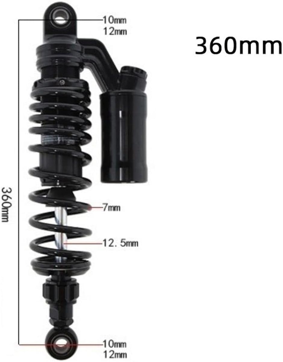 オーリンズタイプ リアサスペンション タンク別体 ショック 黒 2本セット MDM( 360mm)｜horikku｜03