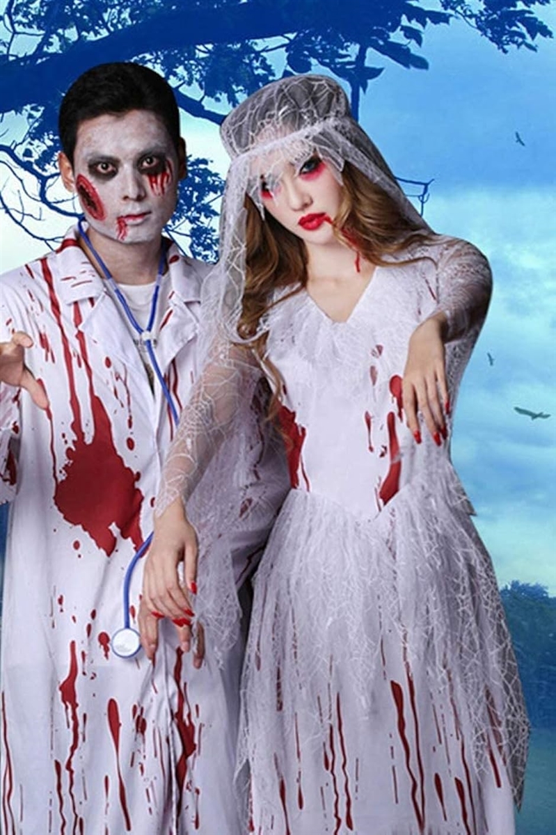 ゾンビドクター 医者 血まみれ ハロウィン コスチューム 制服 ＋ 聴診