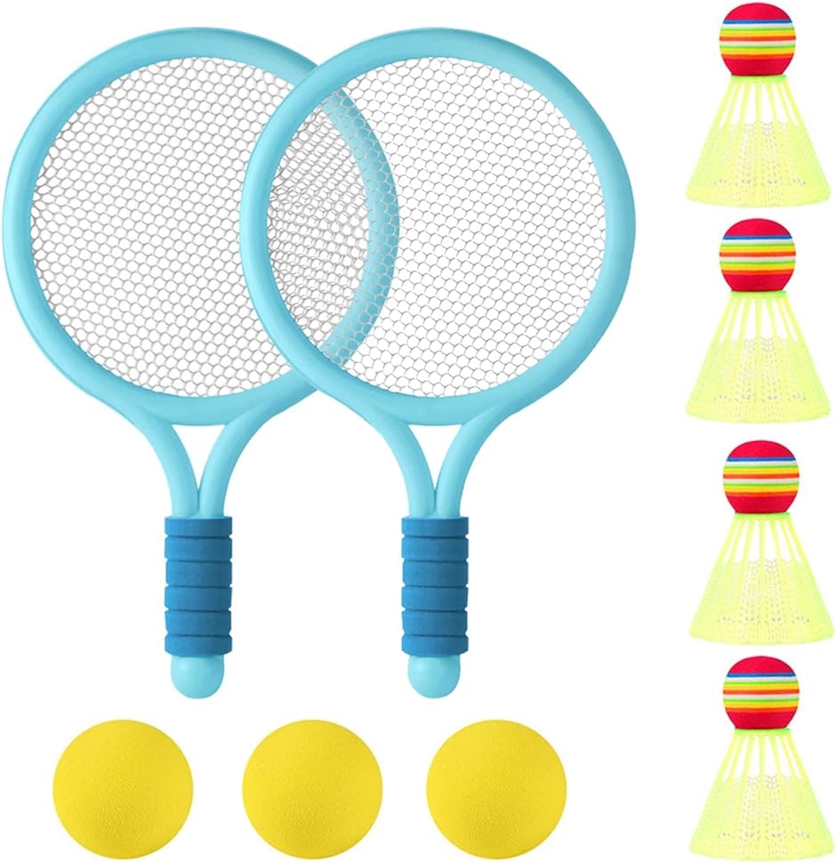 テニス バドミントン 子供 ラケット おもちゃ スポーツ ミニラケット(青, ワンサイズ)