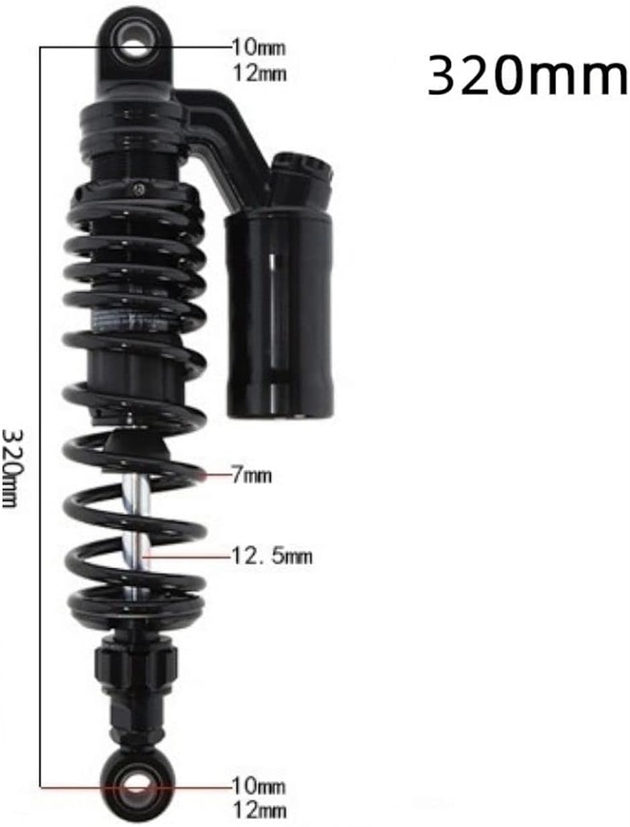 オーリンズタイプ リアサスペンション タンク別体 ショック 黒 2本セット MDM( 320mm)｜horikku｜02