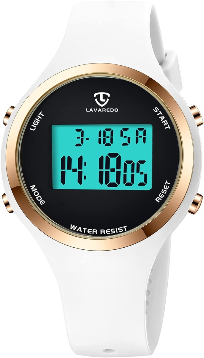 腕時計 レディース メンズ デジタル腕時計 男女兼用 子供腕時計 スポーツウォッチ MDM( 02-ホワイト)
