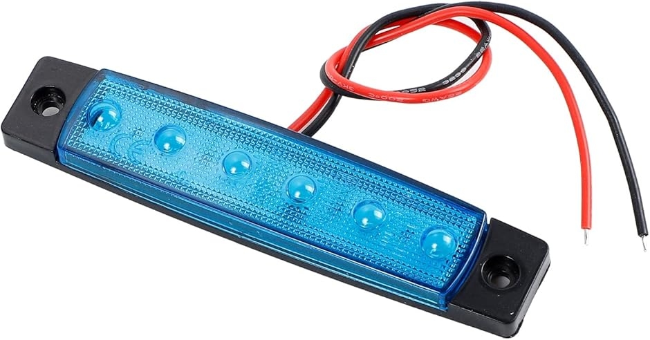 12V車用 LED サイドマーカー ランプ 6連 汎用 10個セット トレーラー