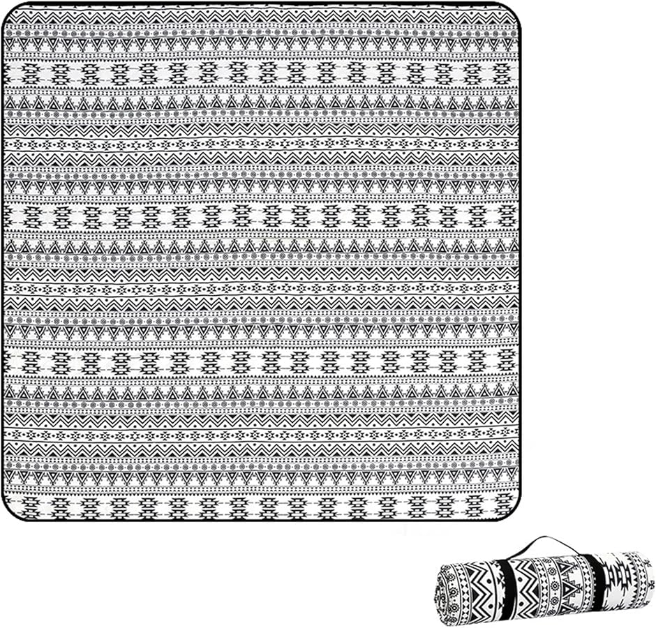 レジャーシート キャンプ用ブランケット ピクニックシート 大判 軽量 厚手 3層構造 200x200cm( タイプB)