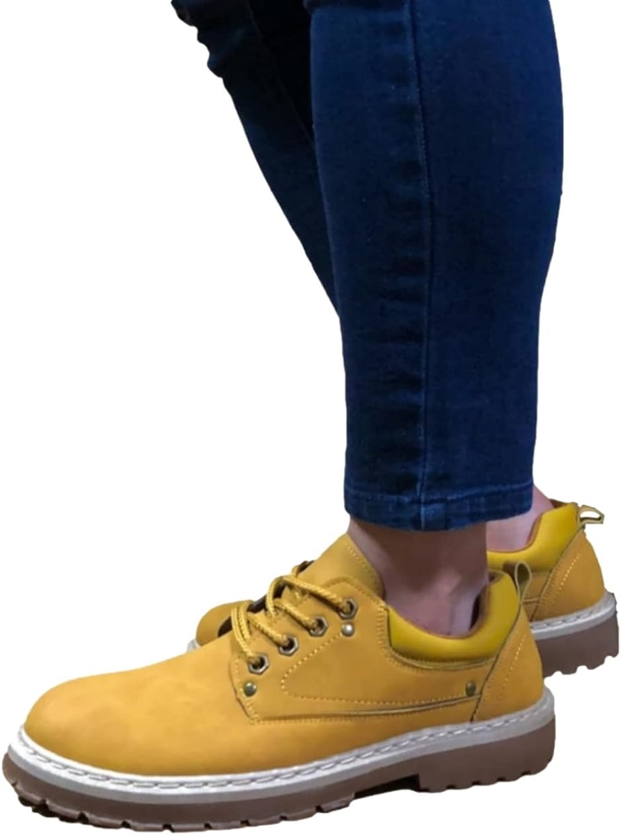 メンズ カジュアルシューズ おしゃれ 滑りにくい ワークブーツ ローカット 靴( イエロー,  25.5 cm)｜horikku｜07