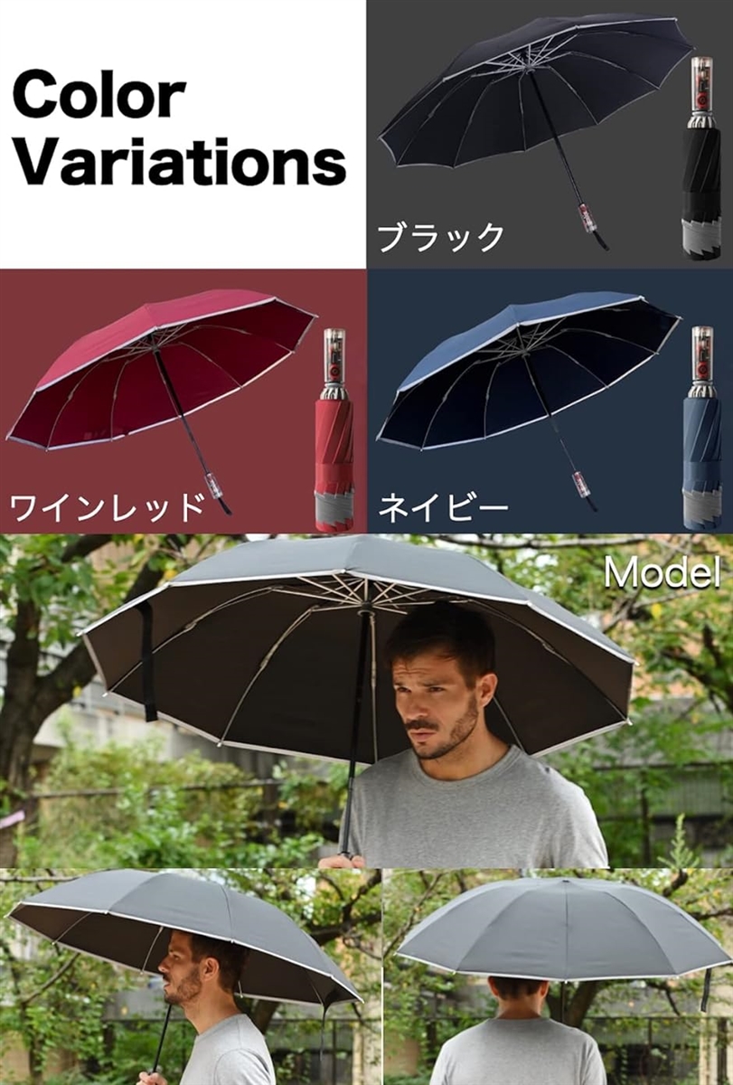 品質が ❤️12本骨 ワンタッチ自動開閉❤️日傘 雨傘 兼用 男女兼用