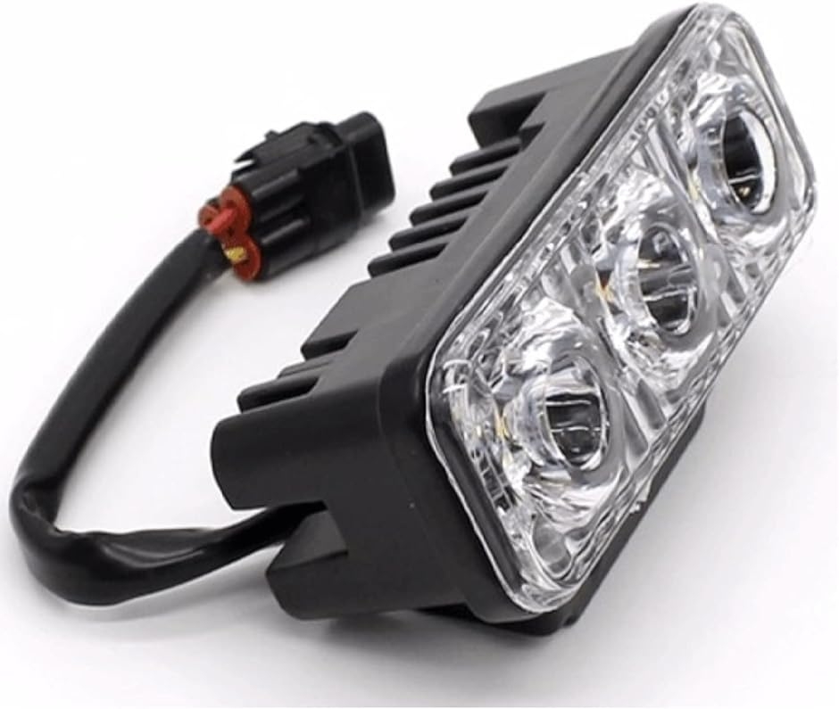 led ライト 12V バイク 車 デイライト フォグランプ 取付ステー 付き 3