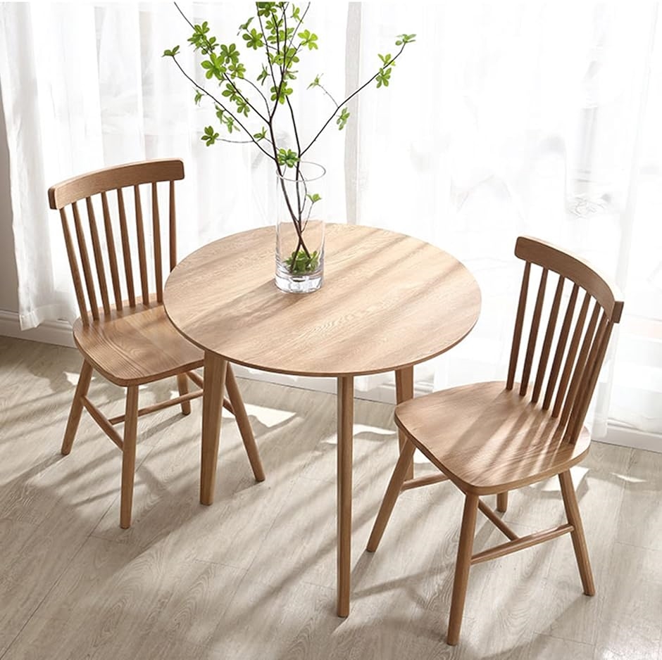 ダイニングテーブル 丸テーブル 円形 無垢材 木製 ラウンドテーブル 2〜4人用 MDM( Natural,  直径60cm)｜horikku