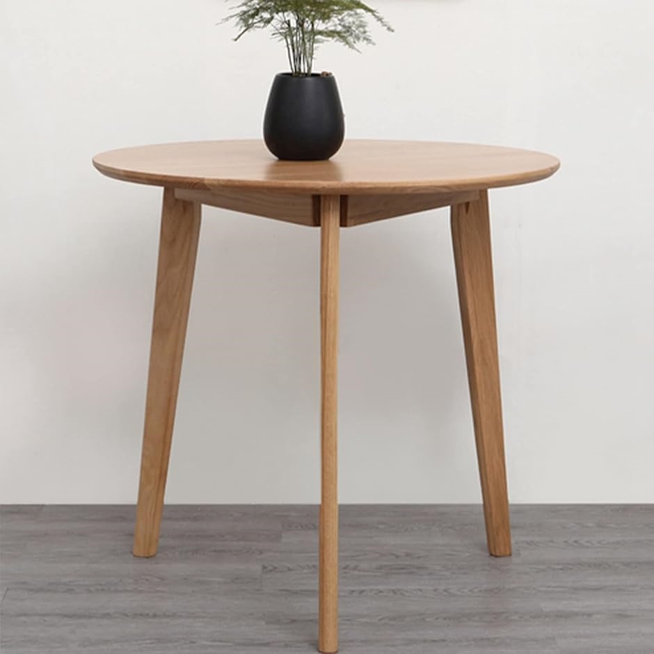 ダイニングテーブル 丸テーブル 円形 無垢材 木製 ラウンドテーブル 2〜4人用 MDM( Natural,  直径60cm)｜horikku｜04