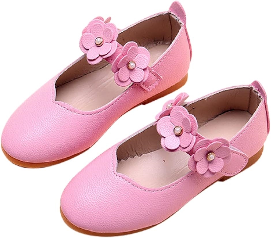キッズ フォーマル 靴 女の子 子供靴 シューズ 結婚式 発表会 七五三( ピンク,  21.0 cm)