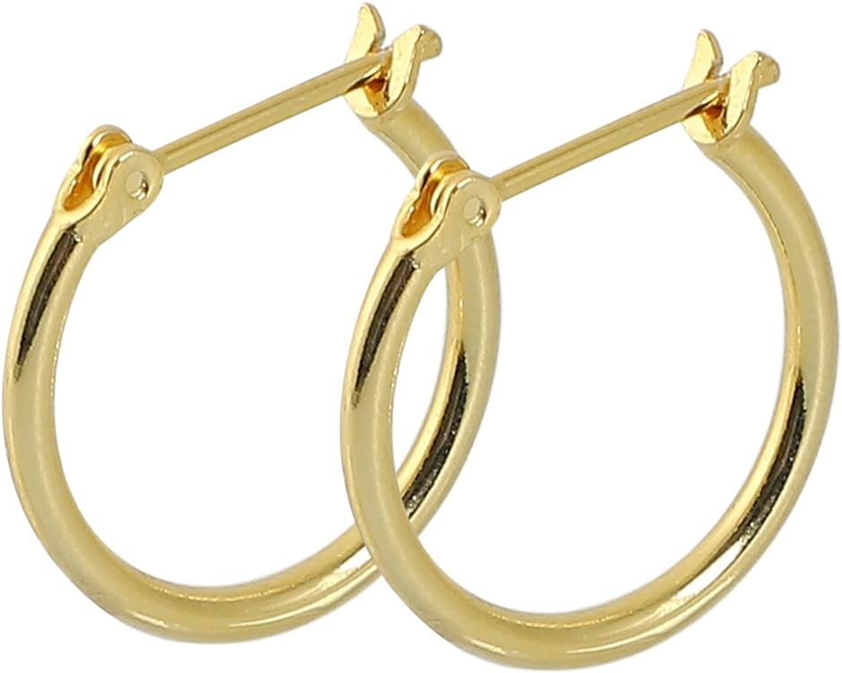 Yahoo! Yahoo!ショッピング(ヤフー ショッピング)シルバー925 フープピアス リングピアス メンズ レディース メンズピアス レディースピアス 両耳（ ゴールド（両耳）,  16mm）