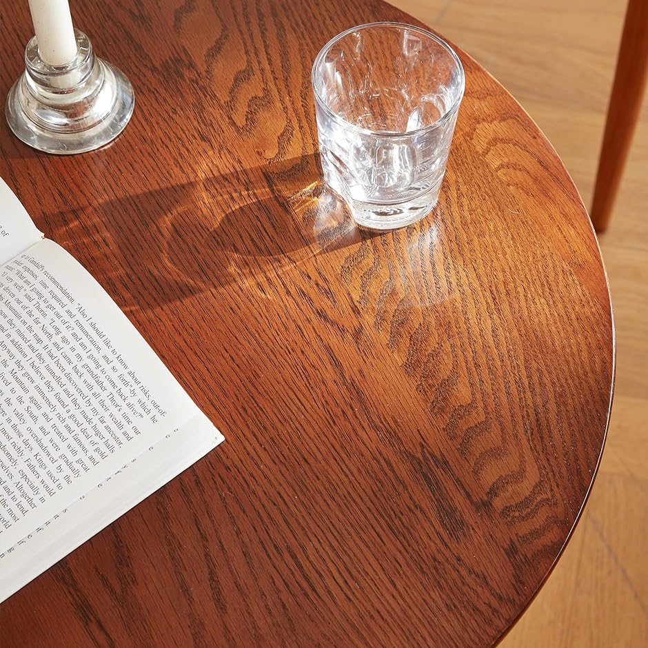 サイドテーブル 丸 カフェテーブル イームズ ダイニングテーブル 直径50cmx高さ60cm 一人暮らし( ブラウン,  直径50cm)｜horikku｜04