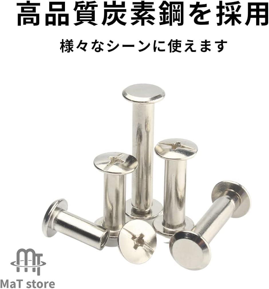 シカゴスクリュー ネジ 組ねじ レザークラフト DIY 20個入り 5x10mm