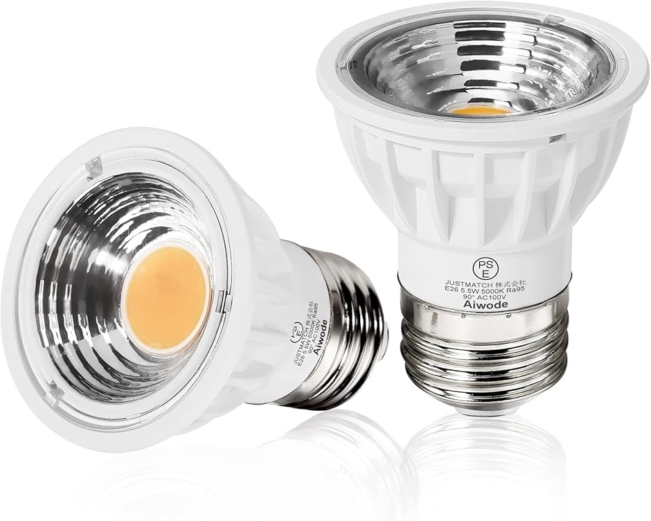 5.5W E26�������a26mm �≏�ޗ��{��LED�d�� �����F5000K 2�Z�b�g(�����F5000K�i2�Z�b�g�j,  2)E26)