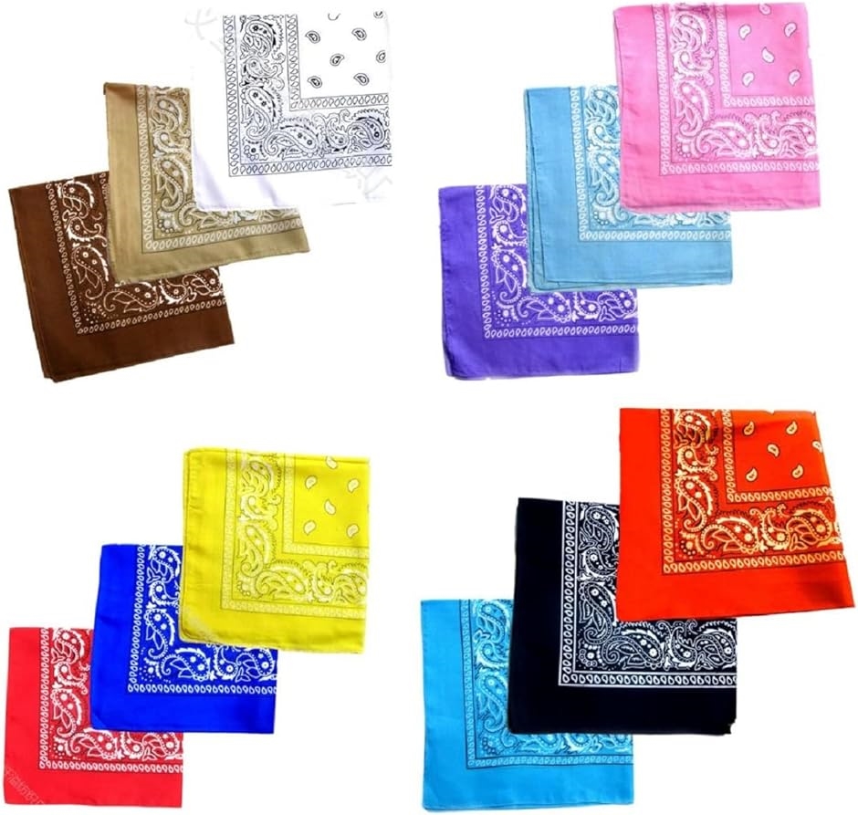 バンダナ 大判 ハンカチ ランチクロス スカーフ スクエア ペイズリー