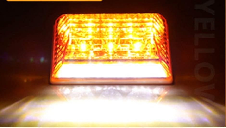 LED 汎用 サイド マーカー ランプ アンダーライト ダウンライト付 自動車 トラック トレーラー 24V 10個( オレンジ)｜horikku｜04