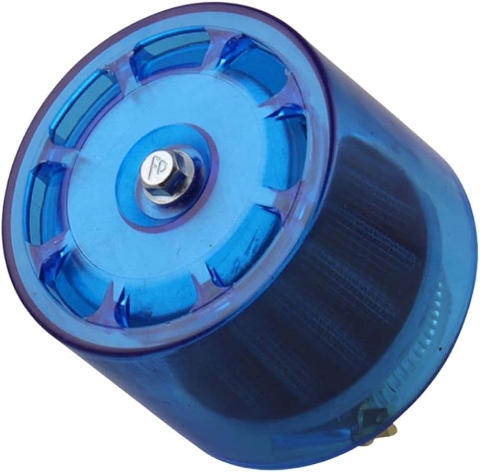 バイク パワーフィルター カバー付き 雨対策 エアクリーナー 35mm 汎用 排ガス対策 全天候 青( ブルー)｜horikku