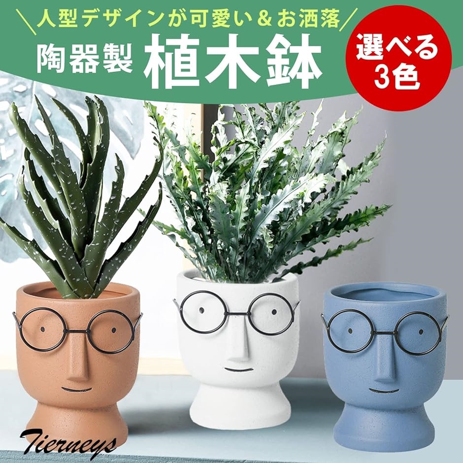 Tierneys 鉢 植木鉢 陶器鉢 プランター プラントポット 底穴あり 北欧 多肉植物( ネイビー,  10 x 10 x 12)｜horikku｜02