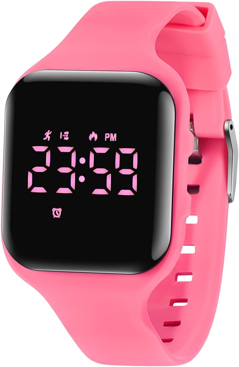 Yahoo! Yahoo!ショッピング(ヤフー ショッピング)子供腕時計 キッズ 子供用スマートウォッチ活動量計 デジタル腕時計 多機能防水（ E-WatermelonRed）