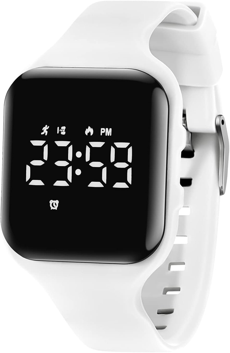 Yahoo! Yahoo!ショッピング(ヤフー ショッピング)子供腕時計 キッズ 子供用スマートウォッチ活動量計 デジタル腕時計 多機能防水（ E-White）