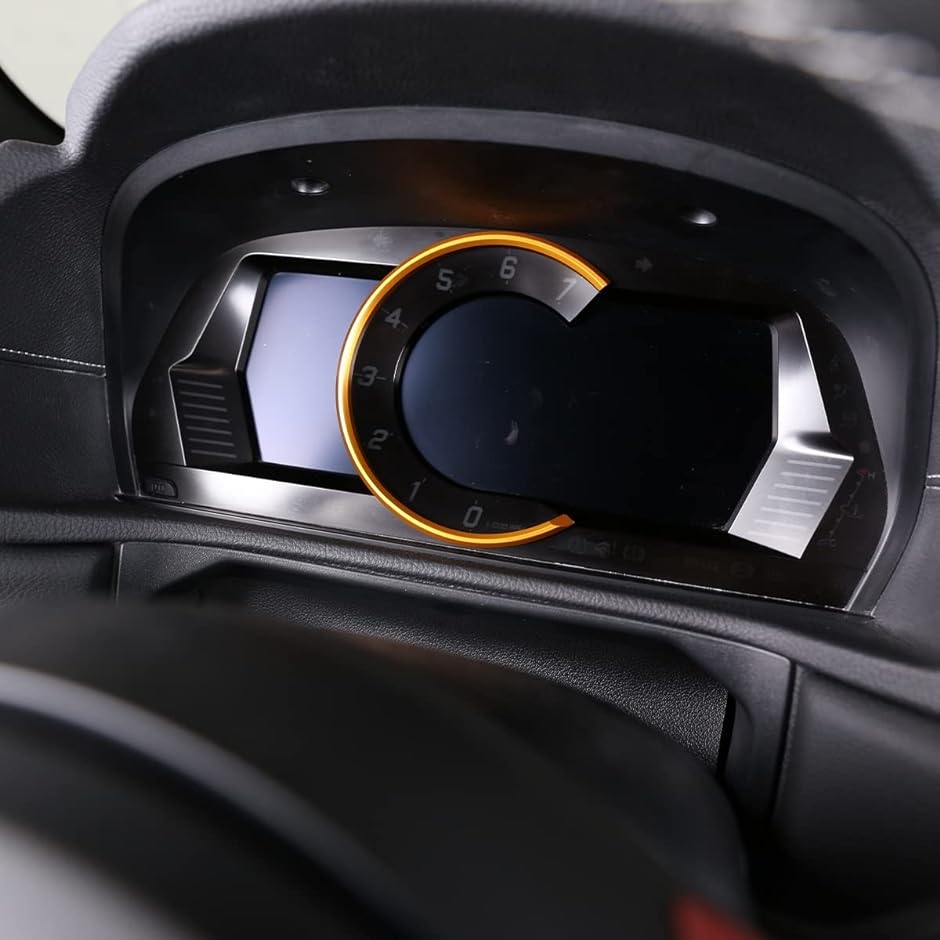 トヨタ スープラ GR A90 A91 MK5 2019-2022に対応 車のダッシュボードタコメーター装飾リングステッカー( 黄)