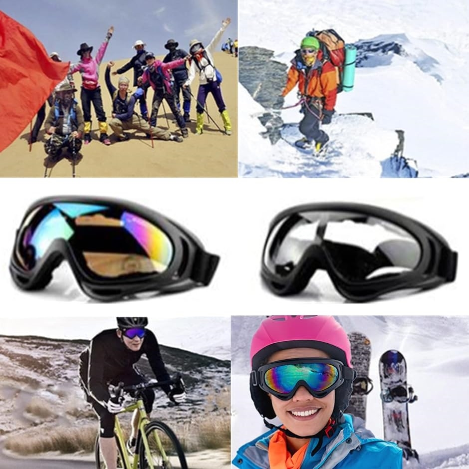 スキーゴーグル スノボゴーグル UV400 紫外線カット 耐衝撃