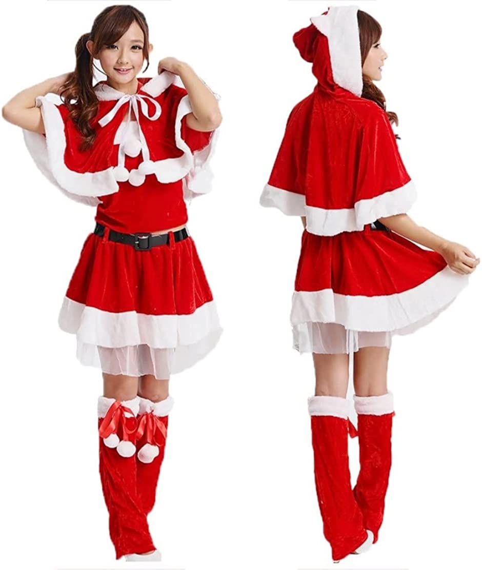 サンタクロース コスプレ レディース セクシー サンタコス 衣装 クリスマス XXL( 2XL)｜horikku