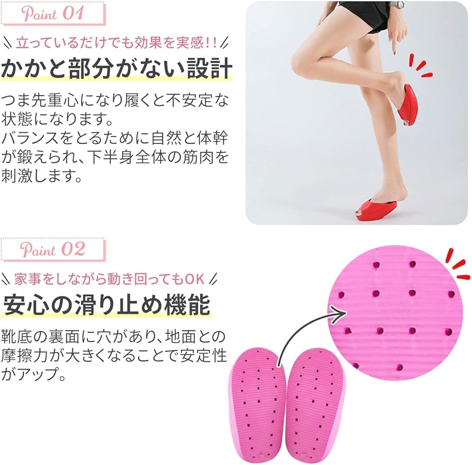 ダイエットスリッパ 美脚・美尻 健康サンダル ...の詳細画像2