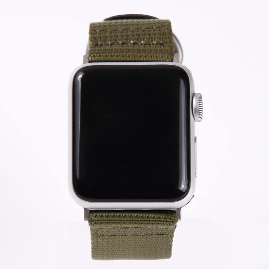 互換品 Apple Watch 対応ベルト 時計バンド( グリーン(銀バックル),  38mm/40mm/41mm)｜horikku｜04