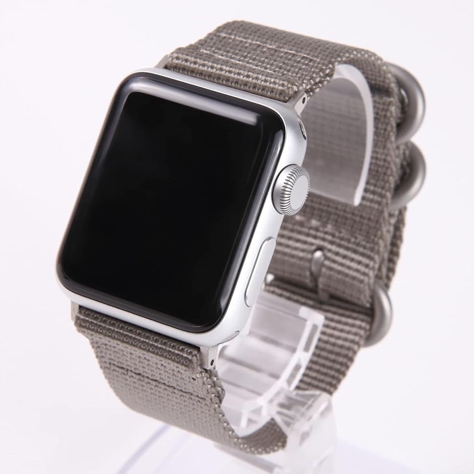 互換品 Apple Watch 対応ベルト 時計バンド( グレー(銀バックル),  42mm/44mm/45mm)｜horikku