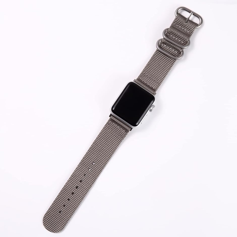 互換品 Apple Watch 対応ベルト 時計バンド( グレー(銀バックル),  42mm/44mm/45mm)｜horikku｜03
