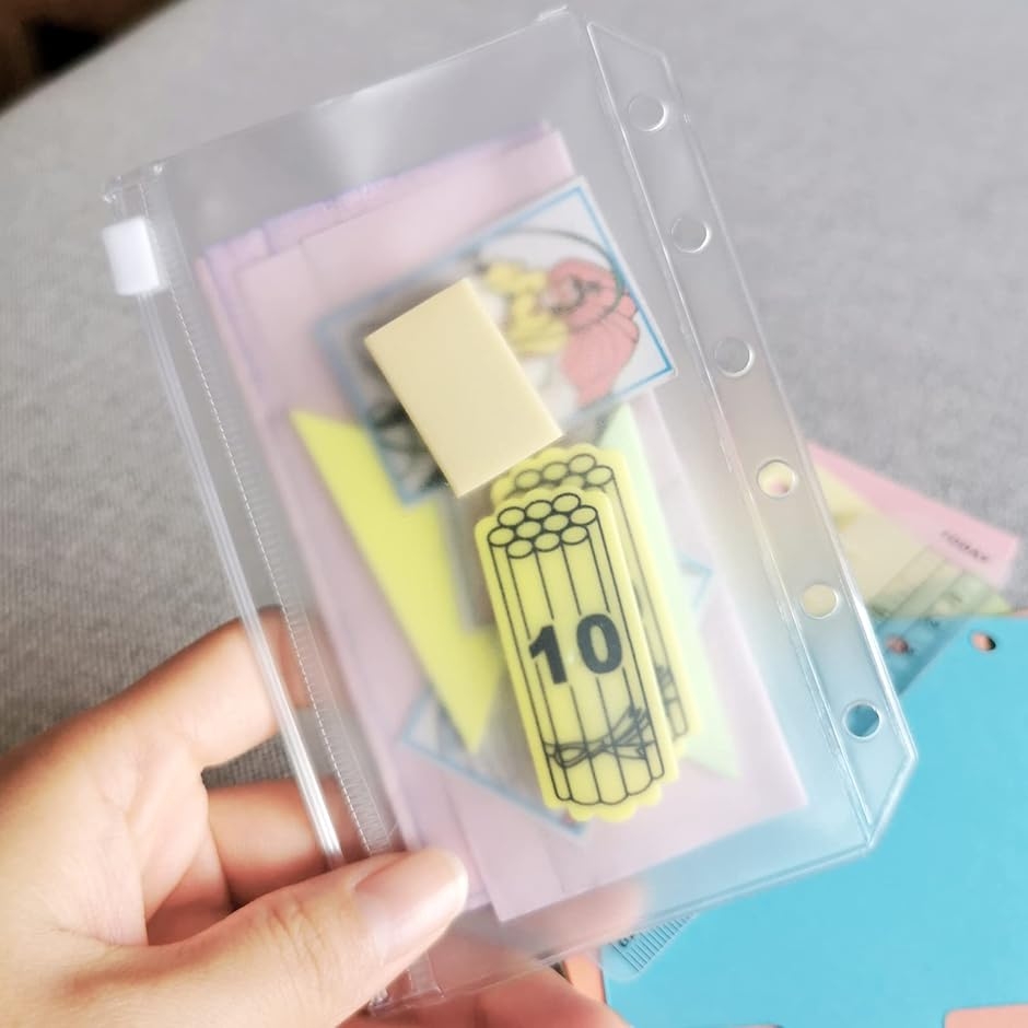 システム手帳リフィル A7 ミニ6穴 10枚 ファスナーポケット : スピード