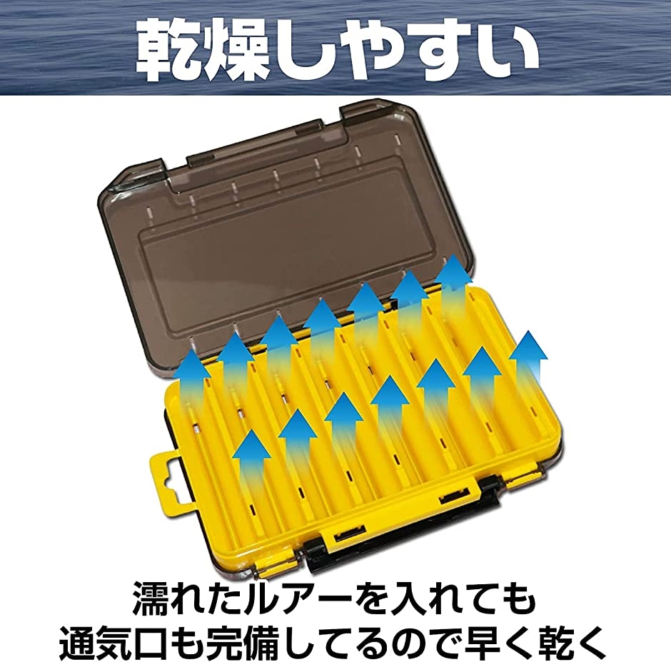 年末のプロモーション大特価！ 即発送 両面ルアーケース タックルボックス ルアーケース 2個セット 青黄