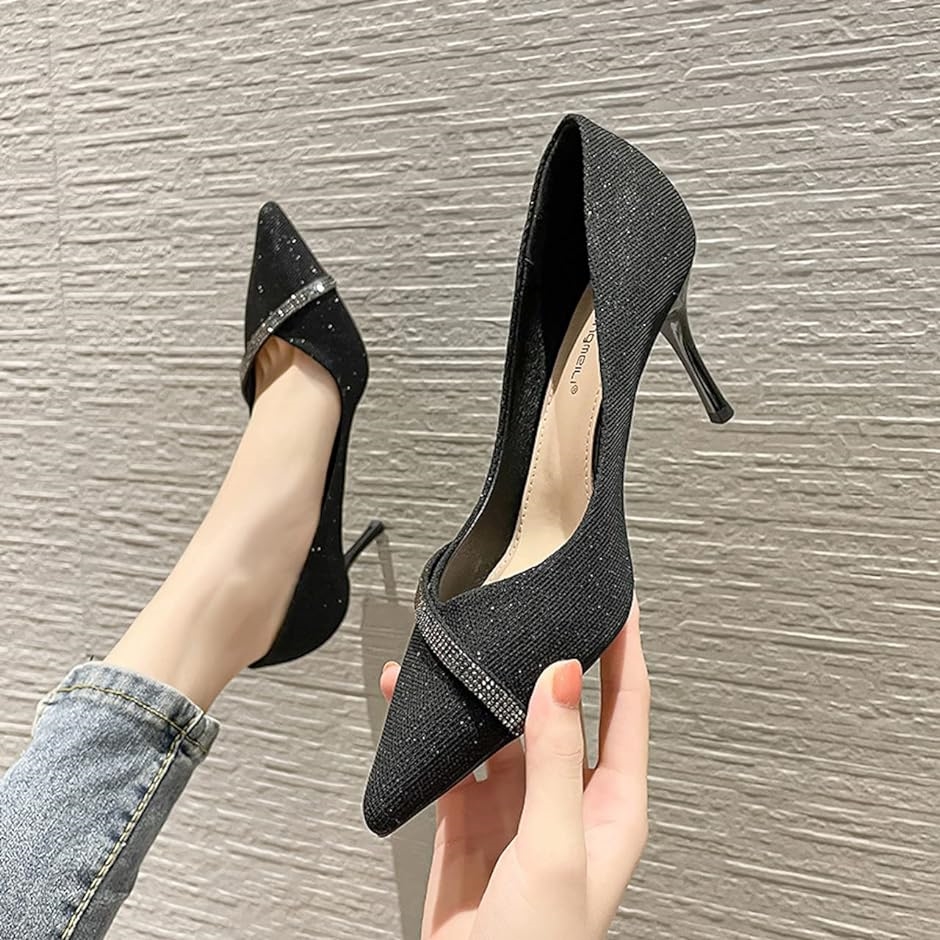 レディース ハイヒール ピン きれいめ 24.5cm( ブラック, 24.5 cm