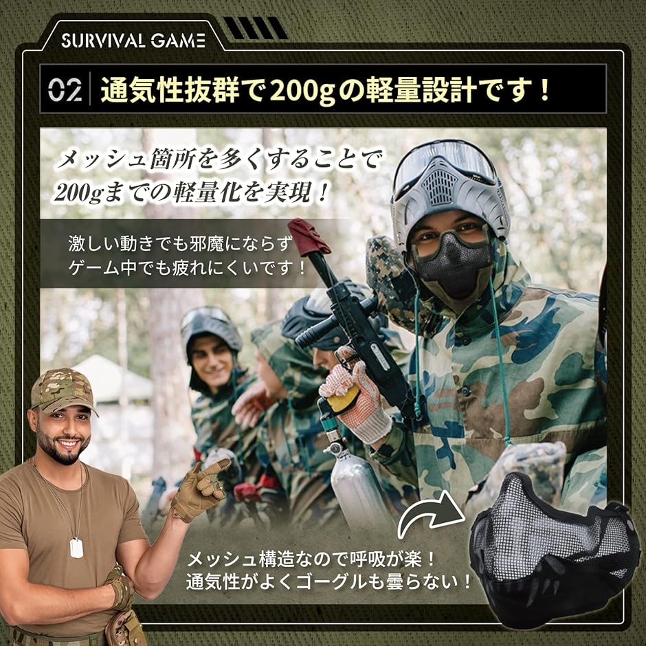 Amazon.co.jp: サバゲー フルフェイスマスク バイク スノボー