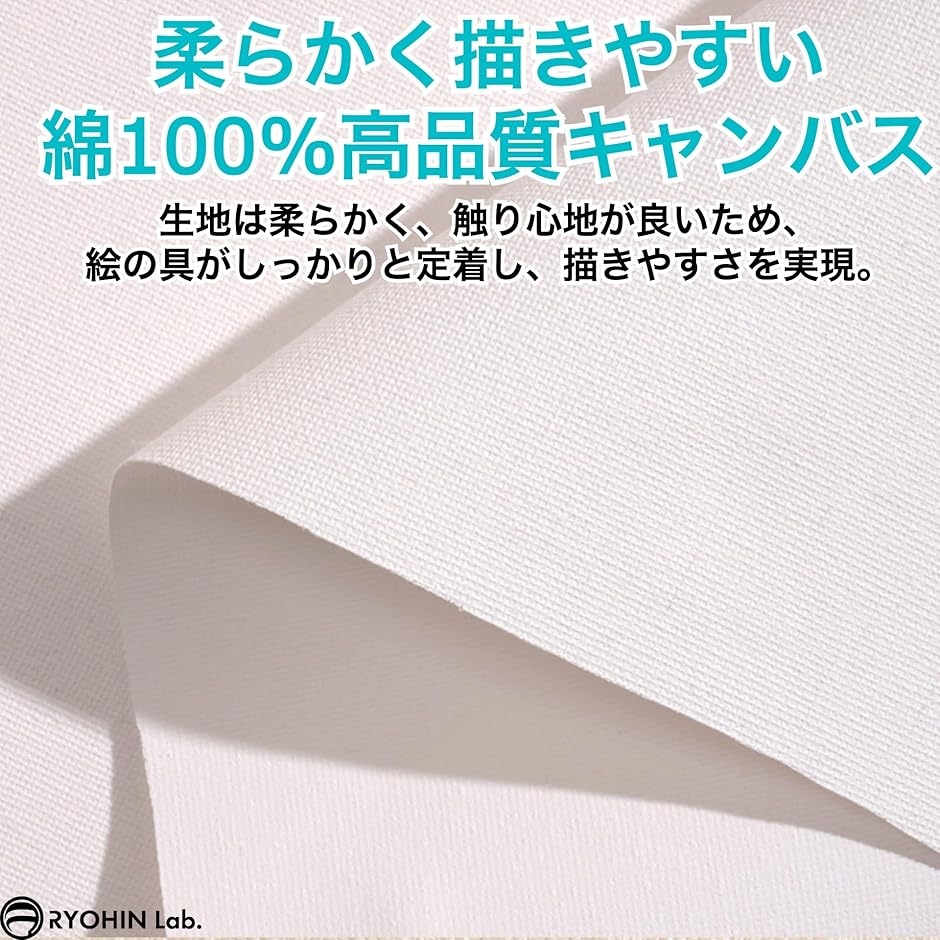 良品ラボ ミニキャンバス 正方形 キャンバスボード 画材 絵画 水彩画