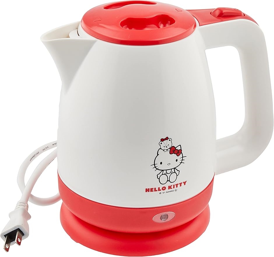 電気ケトル 1.1L フタ取り外し可能 コードレス ハローティ