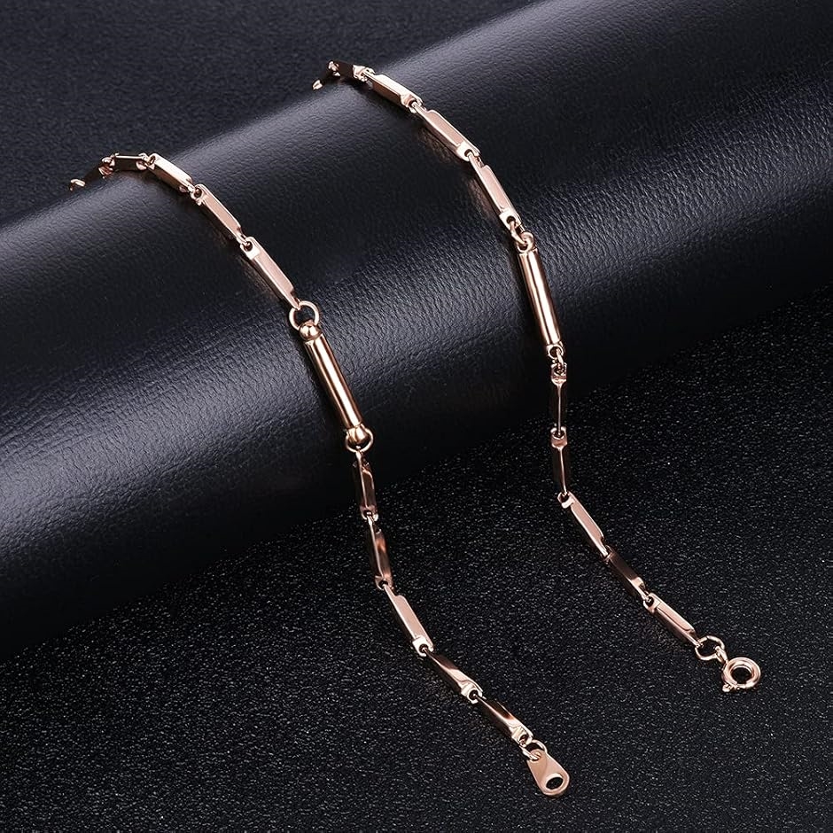 メディブロ マグネットネックレス 磁気ネックレス 45cm 磁気ネックレス ピンク ゴールド 幅2mm 全長45cm チェーン レディース