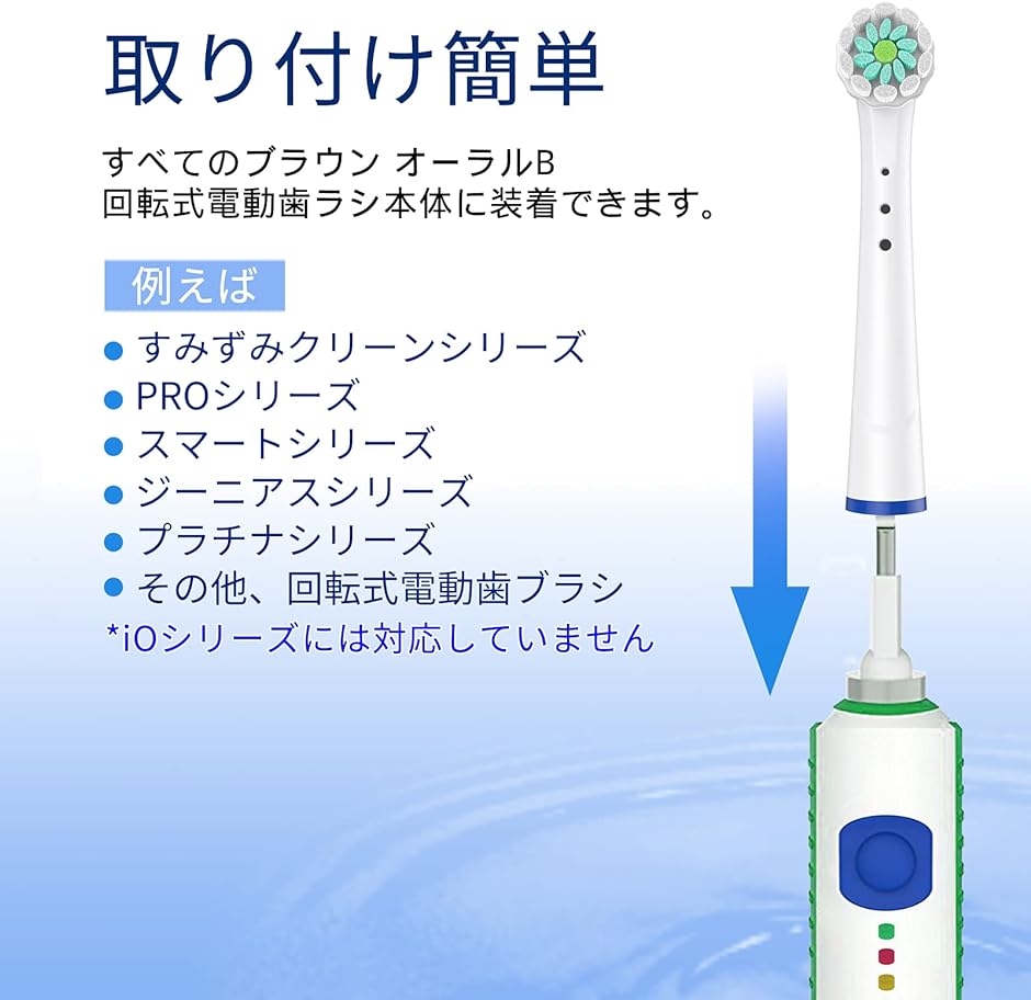 後払い手数料無料】【後払い手数料無料】互換ブラシ ブラウン オーラルB対応 電動歯ブラシ 替えブラシ やわらか極細毛ブラシ EB60 白( 白, 16個  (x 1)) オーラルケア