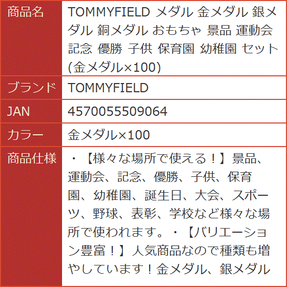 メダル 金メダル 銀メダル 銅メダル おもちゃ 景品 運動会 記念 優勝