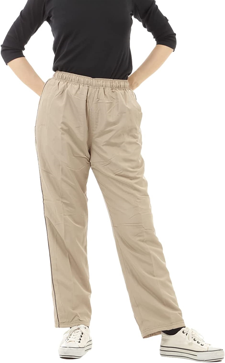 シャカパン ナイロンパンツ 防寒 撥水 レディース( ベージュ, LL