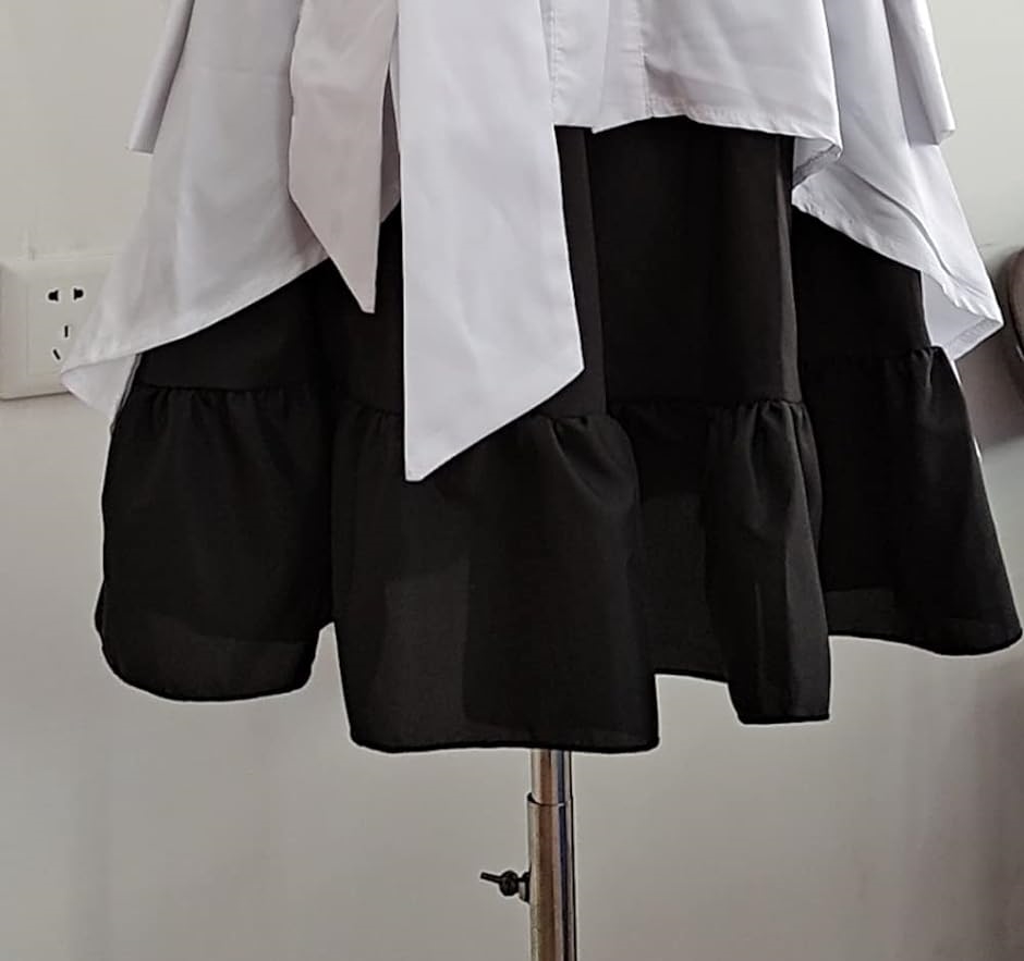 大きいサイズ シャツドレス コスプレ ロリータファッション( A/ホワイト,  5XL)｜horikku｜06